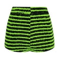 thumbnail image 6 of MIUOWANP Shorts for Women Trendy Summer 2024 High Waisted and Wide Legged Sports Shorts Plush Striped Print Skinny Shorts Size S(4)Green, 6 of 9