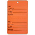 thumbnail image 1 of 500 Qty Unstrung Orange Price/Receipt Tags w/Easy-Tear Stub, 1 of 2