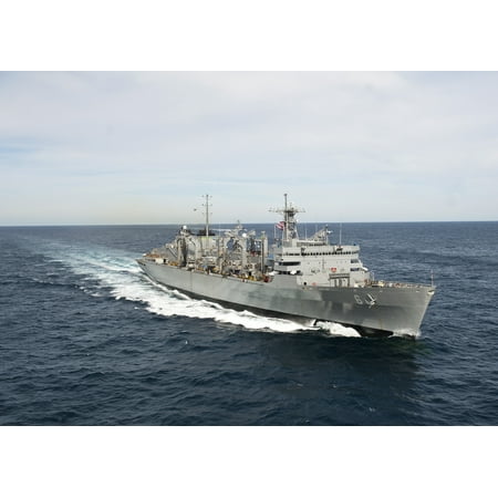 Military Sealift Command Ships - Atlantic Ocean March 22 2012 - The Military Sealift Command fast combat support ship USNS Supply transits the Atlantic Ocean Poster Print