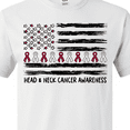 thumbnail image 4 of Inktastic Head and Neck Cancer Awareness- Flag and Ribbon T-Shirt, 4 of 5