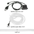 thumbnail image 4 of 2 Meter/6ft Interior USB Neon EL Wire String Strip Ice Blue Cold Light Glow String Strip Set for Car, 4 of 7