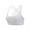 White, variant on Miluxas Women Rimless Yoga Running Cross straps Underwear Sports Bra with Pads On White 10(XL)
