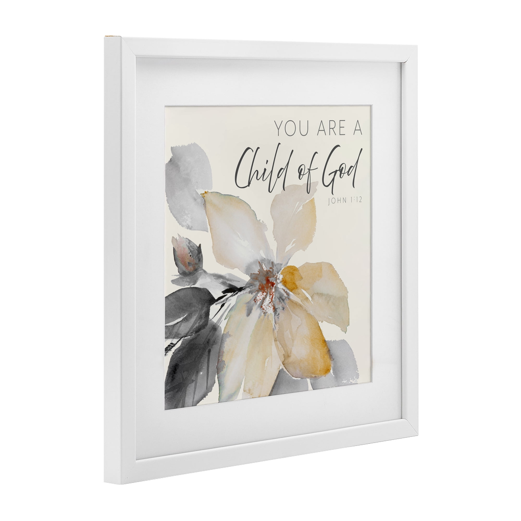 Stupell Industries Child Of God Flower White Framed Print Under Glass, design by Lanie Loreth