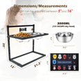 thumbnail image 4 of X-Large Elevated Dog Bowls for Extra Large Dogs with Mat,Raised Dog Bowl Stand for Large Breed Adjusable Height Dog Feeder with Two 3L(&eth;&eth;&, 4 of 5