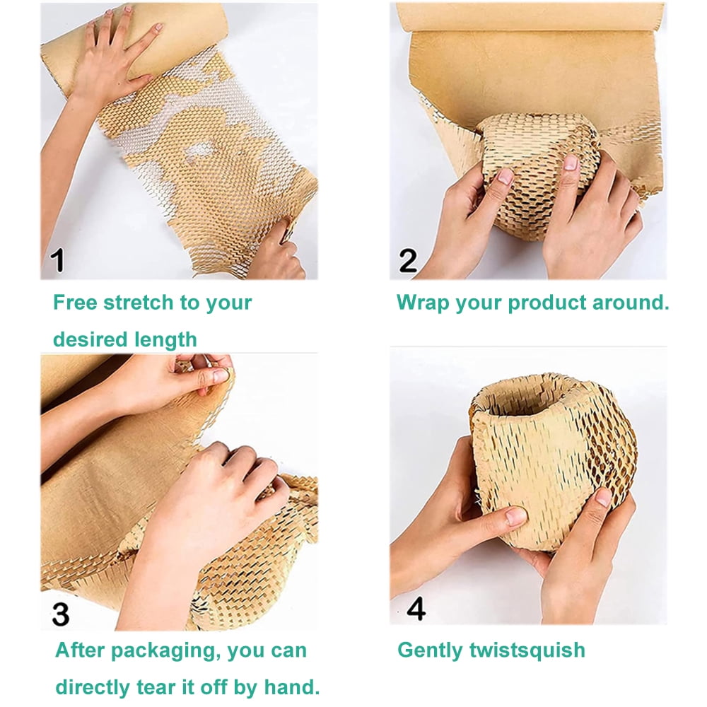 1 Pcs Black Honeycomb Packing Paper,Cushion Packing Paper for Moving Shipping Packaging Breakables(32.8ft x 11.8in)