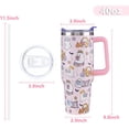 thumbnail image 3 of 40oz Halloween Tumbler with Straw & Leak-Proof Lid - Insulated Stainless Steel Ghost Reading a Book Design - Reusable Cup Gift for Women, 3 of 6