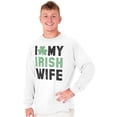 thumbnail image 4 of St Patricks Day I Love My Irish Wife Men's Long Sleeve Tee T Shirt Brisco Brands S, 4 of 6