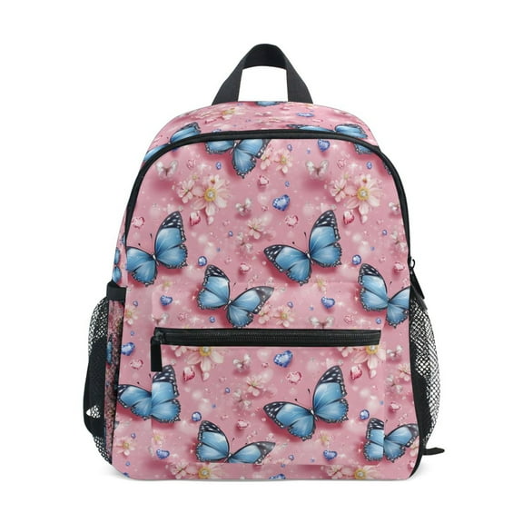 ALAZA Butterfly Blue School Backpack Small Bookbag Mini Bags