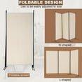 thumbnail image 4 of YEXJ 3-Panel Folding Privacy Screen, 6 Ft Portable Room Divider for Separating Spaces,102" W x 70" H Freestanding Partition Room Panel-Beige, 4 of 10