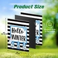 thumbnail image 4 of Hello Winter Three Gnomes Watercolor Stripes Garden Flag Large Vertical 28x40 Inch Snowflakes Snow Garden Yard House Flags for Winter Christmas Seasonal Outside Outdoor House Decor, 4 of 6
