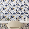 thumbnail image 2 of Ambesonne Tropical Peel & Stick Wallpaper for Home, White Flowers Botanical, 13"x100", Dark Night Blue and Marigold, 2 of 5