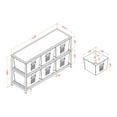 thumbnail image 7 of Furniture of America Ed Industrial Steel Dimensions: 43.88"W x 14"D x 25.13"H Storage Shelf, White, 7 of 7