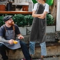 thumbnail image 4 of OFFIGAM Black PVC Work Apron Mens Adjustable Heavy Duty Apron for Kitchen Restaurant and Industrial Use, 4 of 8