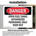 thumbnail image 3 of (2 Pack) Open Fuel Tanks Authorized Personnel OSHA Danger Sign, 3 of 7
