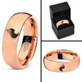 thumbnail image 4 of Tungsten Queen Princess Royalty Crown Monarch Band Ring 7mm Men Women Comfort Fit 18k Rose Gold Dome Polished, 4 of 4
