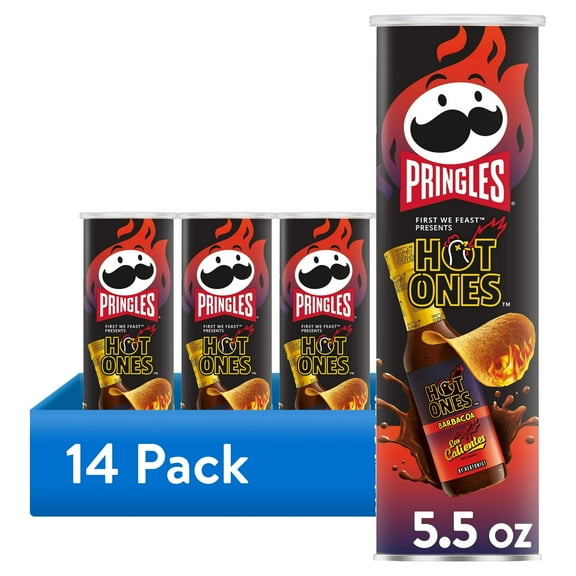 PRINGLES HOT ONES BARBACOA LAS CALIENTES 14 PACK – 5.5 OZ EACH