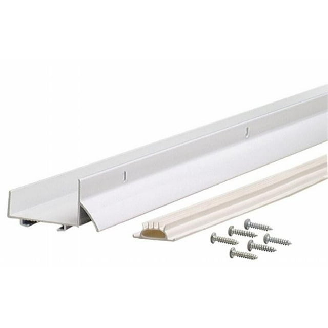Capuchon Inférieur de Porte en Aluminium et Vinyle Blanc de 36 Po