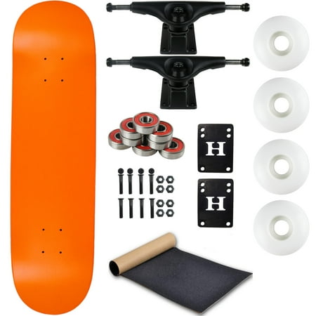 Moose Complete Skateboard Neon Orange 8.25  With Black Trucks and White Wheels price history on PriceWatchPro
