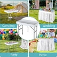 thumbnail image 5 of HomGarden Party Ice Cooler Table Folding Chill Table W/Skirt & Drain Hose & Bucket for Picnic Indoor Outdoor, 5 of 10