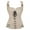 Beige, variant on Corset Pirate Burlesque Lace up Clothing for Women Wine Red XL