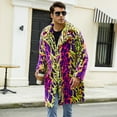 thumbnail image 5 of Mens Winter Coats Fuzzy Warm Turndown Collar Coat Thick Long Sleeve Cardigan Jacket Heavyweight Mens Jackets, 5 of 9