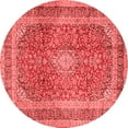 thumbnail image 1 of Ahgly Company Indoor Round Medallion Red Traditional Area Rugs, 4' Round, 1 of 4