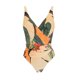 thumbnail image 3 of MKLEKYY Trajes De Baño Mujer Control Abdomen Women 1 Piece Swimwear+1 Piece Cover Up Two Piece Vintage Print Swimsuit Monokini Bikini 2 Piece Swimsuits Two Piece Tankini Set 513, 3 of 5
