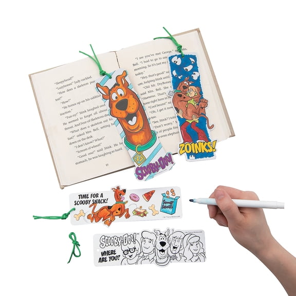 Bulk 48 Pc. Color Your Own Scooby-Doo! Bookmarks