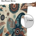 thumbnail image 5 of Bohemian Floral Curtains, Vintage Floral Natural Botanical Peris Pattern Window Treatments, Blackout Curtains for Bedroom Living Room42X84x2 Inch, 5 of 6