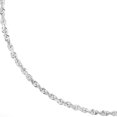 thumbnail image 4 of 14K White Gold Women's 30" 3.00mm Diamond Cut Rope Chain Necklace, 4 of 4