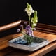 thumbnail image 5 of Platillo cuadrado for arreglos florales con bandeja de cerámica con vetas circulares, 5 of 7