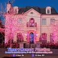 thumbnail image 4 of Cadena de luces Vivideal, 33 m, color rosa, 300 LED, 8 modos, resistente al agua, 4 of 7