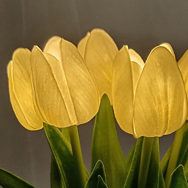 Luces Nocturnas Lámpara de mesa de lectura segura con luz de escritorio de cabecera de tulipán LED para regalo de San Valentín de boda