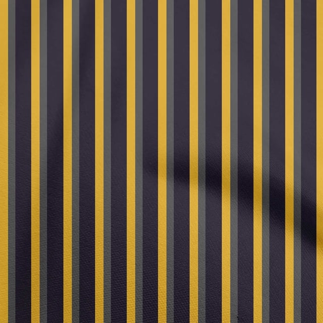 oneOone Cotton Poplin Dark Blue Fabric Stripes Craft Projects Decor Fabric Printed By The Yard 56 Inch Wide