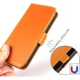 thumbnail image 2 of AmPm iPhone Xs Max Leather Case, Luxury Genuine Leather Wallet with Viewing Stand and Card Slots, Flip Cover Gift Boxed and Handmade for Apple iPhone Xs Max (DarkOrange), 2 of 8