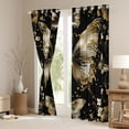 thumbnail image 3 of Manfei Flowers Butterflies Boy Girl Black Out Curtains,Vintage Aesthetic Curtains Pack of 2 (42x63 Each),Exotic Style Bedroom Curtains,Super Cozy Room Decor, 3 of 6