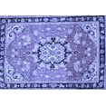 thumbnail image 1 of Ahgly Company Machine Washable Indoor Rectangle Persian Blue Traditional Area Rugs, 8' x 10', 1 of 4