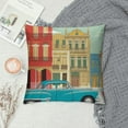 thumbnail image 2 of Nawypu Decorative Square Throw Pillow Cover Colorful Cuban Cuba Old Attraction Modern Sights Travel Abstract Havana Car Street Graphic House Cozy Cushion Case for Car Couch Lving Room, 2 of 5