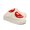 Red, variant on Women's Men's Smile Face Thick Sole Slippers Retro Comfy Warm Soft Fuzzy Plush Slip-On House Shoes Funny Home Winter Warm Pillow Cloud Memory Foam Fluffy Platform Slipper for Indoor & Outdoor