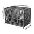 thumbnail image 3 of TIME RAY 42'' Heavy Duty Dog Crate,Large Metal Escape Proof Dog Cage Kennel,Indestructible Dog crate for Outdoor and Indoor with Lock, Double Door & Removable Tray, 3 of 7