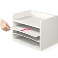 thumbnail image 5 of Ballucci 4-Tier Adjustable Desk Organizer Paper Sorter, Office Document Letter Tray, White, 5 of 7