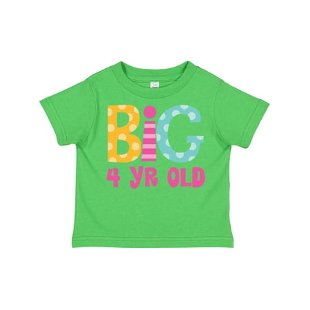 

Inktastic 4th Birthday Big 4 Year Old Gift Toddler Toddler Girl T-Shirt