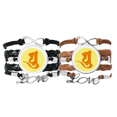 thumbnail image 1 of Bracelet Culture Yu Motif Rond avec Sangle en Cuir, Ensemble Double, 1 of 3