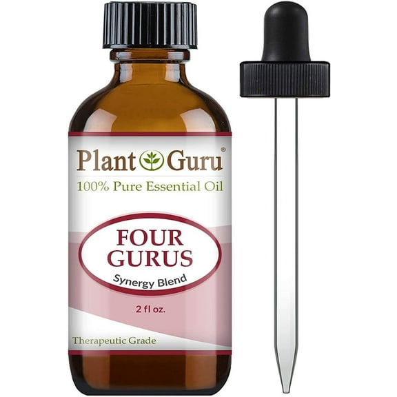 Four Gurus Essential Oil Blend 2 oz. Bulk 100% Pure Natural Therapeutic Grade Thieves Blended with Clove, Cinnamon, Lemon, Rosemary Eucalyptus for Aromatherapy Diffuser and Immune Support