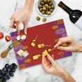 thumbnail image 5 of Valentine's Day Cutting Board, Auspicious Pattern from Culture with Different Chinese Bellflower Borders, Decorative Tempered Glass Cutting and Serving Board, Small Size, Multicolor, by Ambesonne, 5 of 5