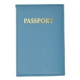 thumbnail image 2 of menswallet Genuine Leather Gold Logo Passport Cover Holder for Travel 151 CF (C) Black, 2 of 22