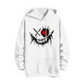 thumbnail image 5 of YLSDY Mens Pumpkin Hoodies Funny Sweatshirts Mens Hoodies Fall Long Sleeve Drawstring Pullover Tops With Pockets White XL, 5 of 5
