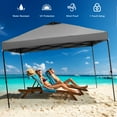 thumbnail image 6 of Outdoor Basic 12'x12’ Pop up Canopy Tent with One Push Setup & Sidewalls, Instant Shade Gazebos for Patio Deck Garden and Beach,Gray, 6 of 9