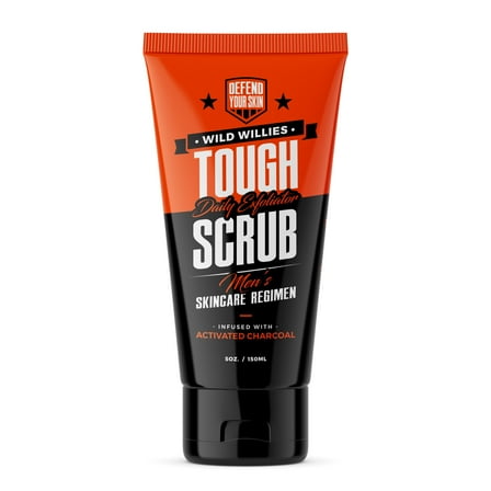 Wild Willies Tough Scrub Face Exfoliator for Men with Oily Skin, 5 oz