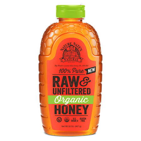 Nature Nate's Organic Honey, 100% Pure, Raw & Unfiltered Honey, 32 (Best Organic Honey Brands In India)